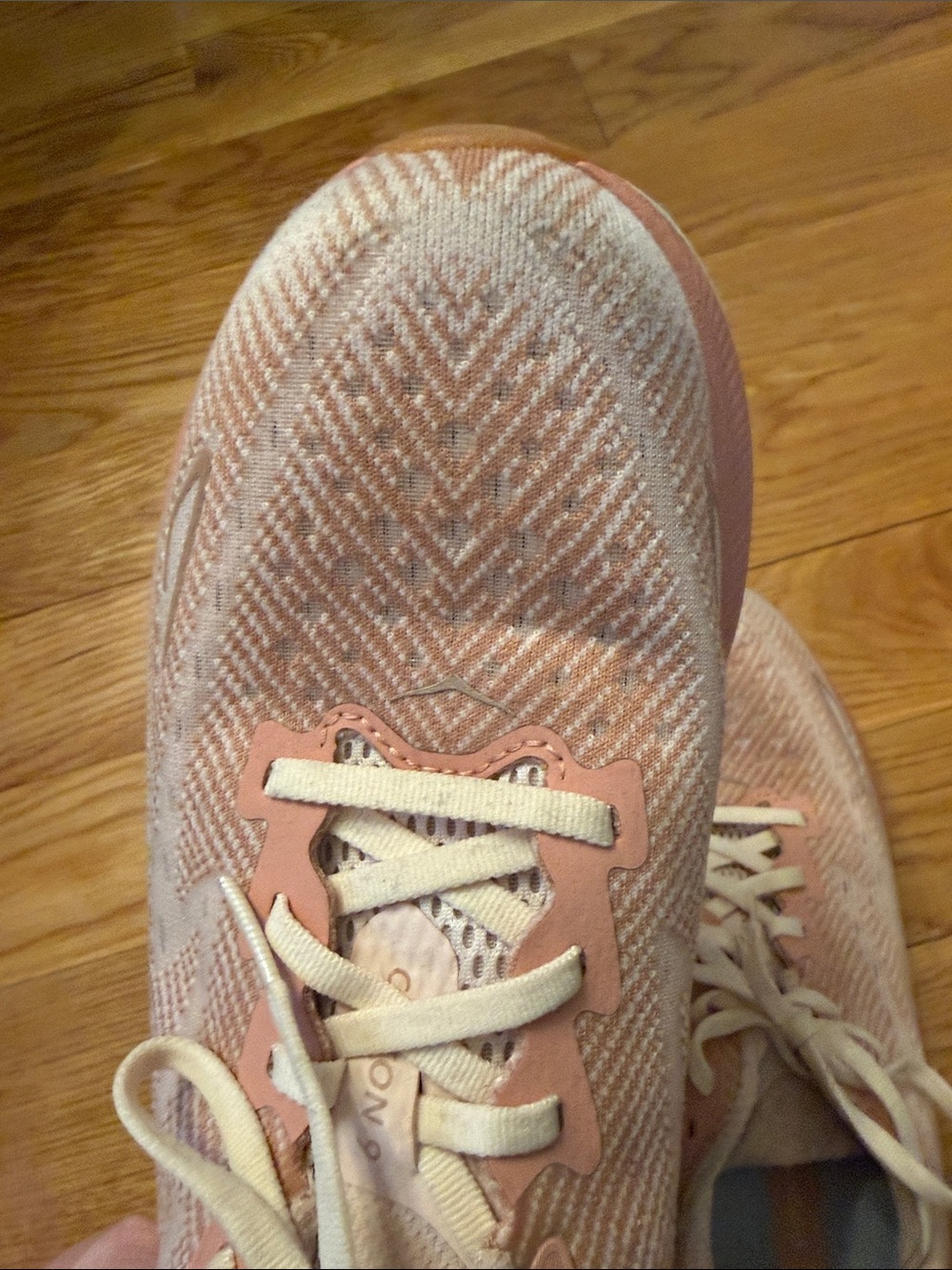 Hoka Clifton Women's Rose Gold Pink Running Sneakers Shoes sz 9.5 reg width - Picture 12 of 13